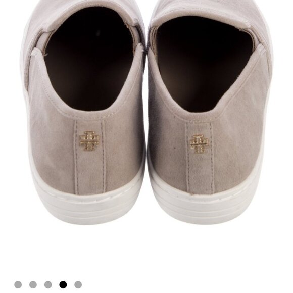 Tory Burch Suede Sneaker Flat Jesse Slip On- French Gray 7.5 - Picture 4 of 10